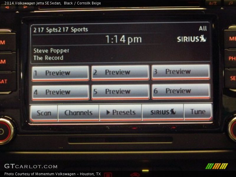 Black / Cornsilk Beige 2014 Volkswagen Jetta SE Sedan