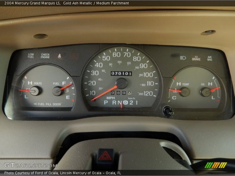 Gold Ash Metallic / Medium Parchment 2004 Mercury Grand Marquis LS