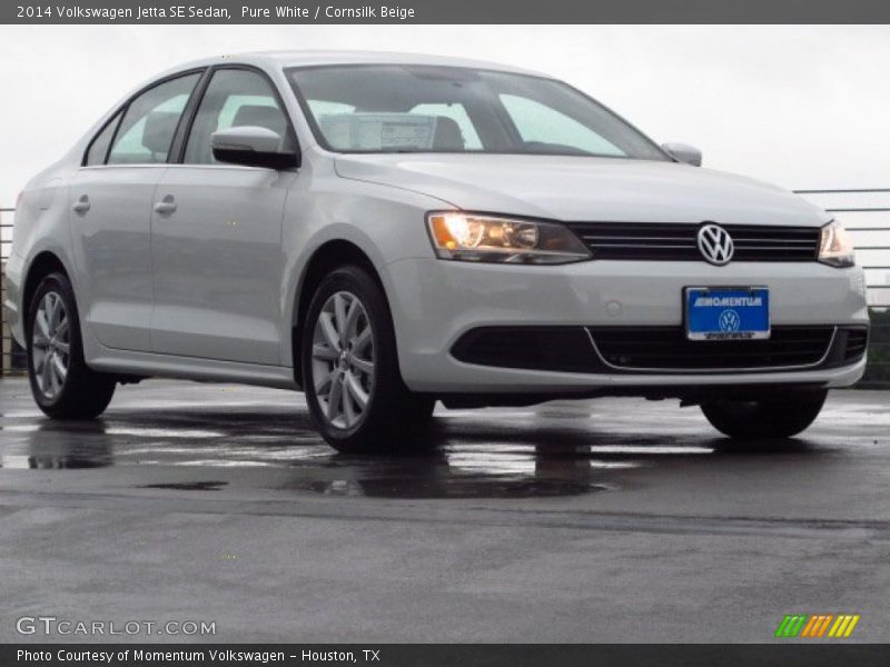 Pure White / Cornsilk Beige 2014 Volkswagen Jetta SE Sedan