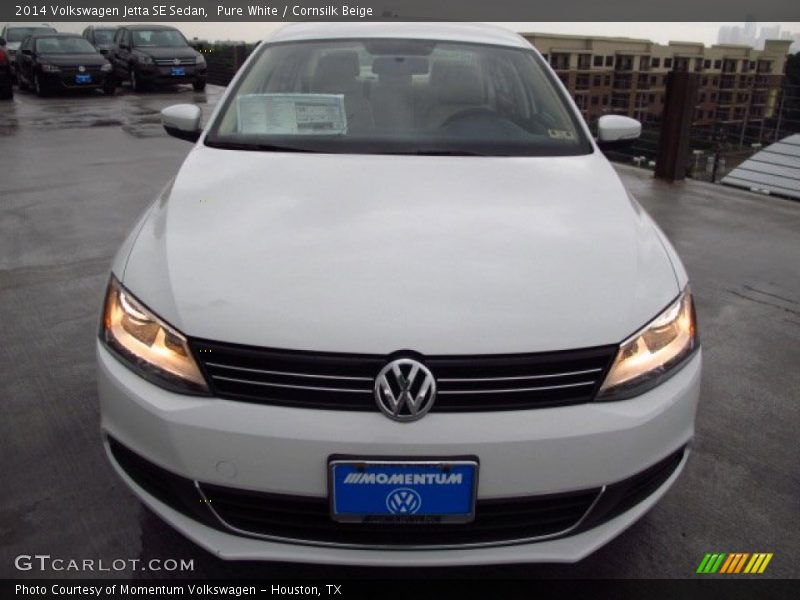 Pure White / Cornsilk Beige 2014 Volkswagen Jetta SE Sedan