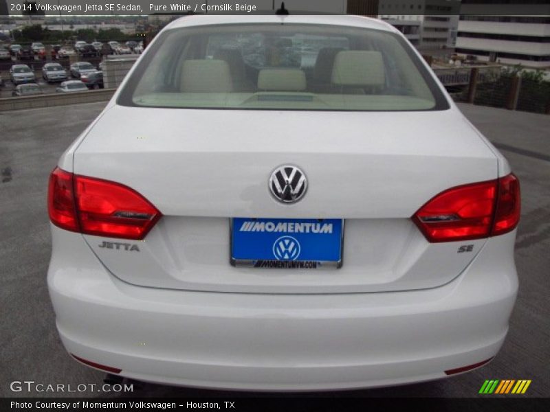 Pure White / Cornsilk Beige 2014 Volkswagen Jetta SE Sedan
