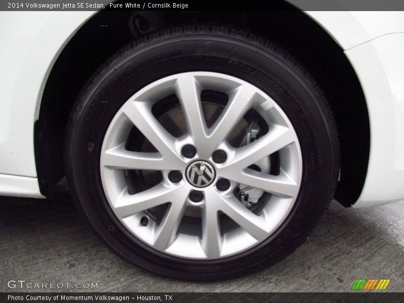 Pure White / Cornsilk Beige 2014 Volkswagen Jetta SE Sedan