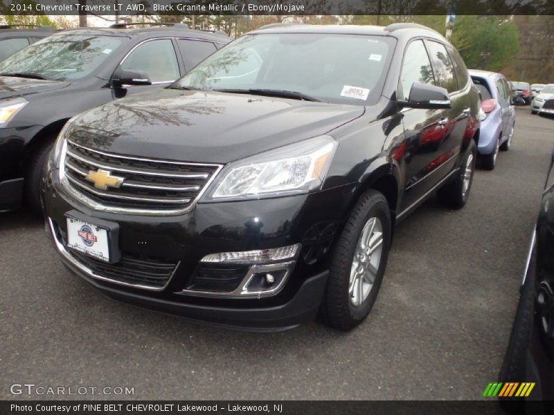 Black Granite Metallic / Ebony/Mojave 2014 Chevrolet Traverse LT AWD