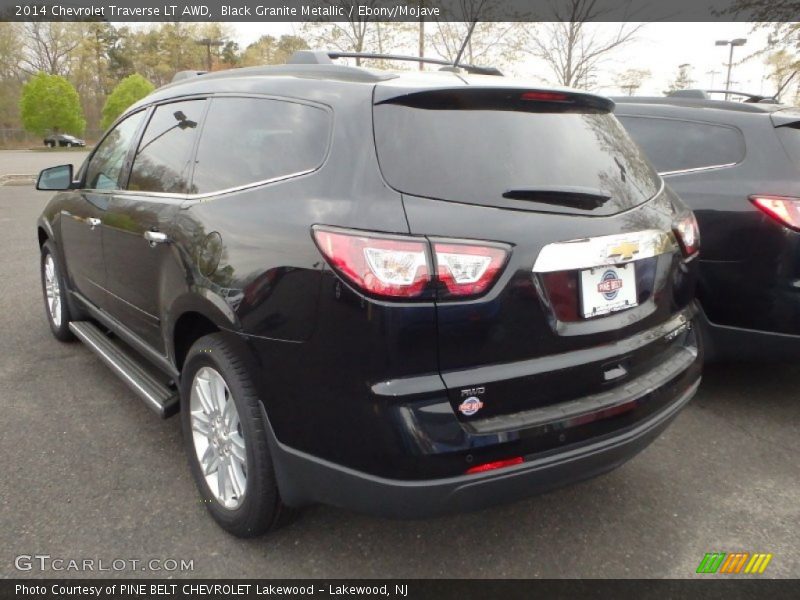 Black Granite Metallic / Ebony/Mojave 2014 Chevrolet Traverse LT AWD