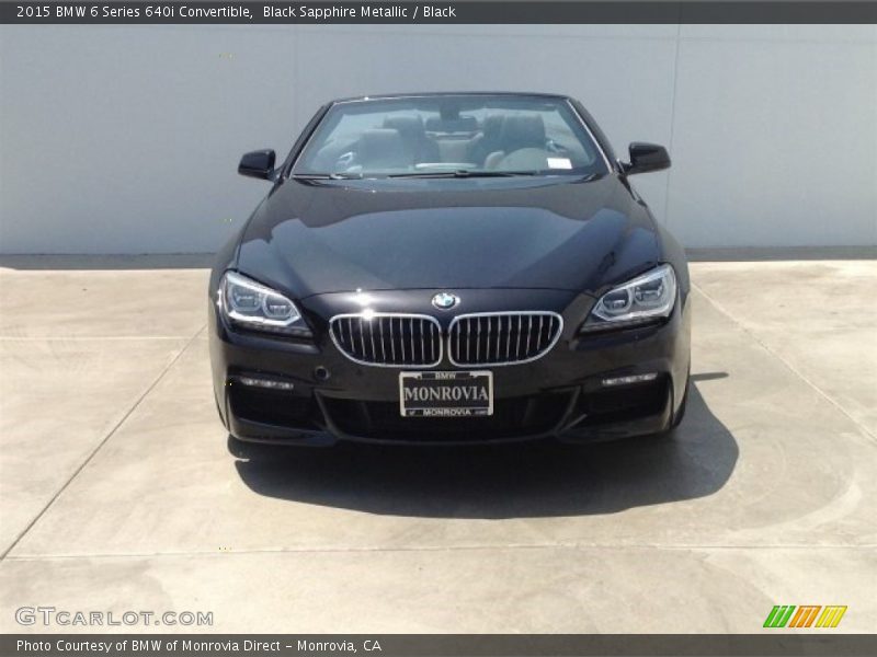 Black Sapphire Metallic / Black 2015 BMW 6 Series 640i Convertible