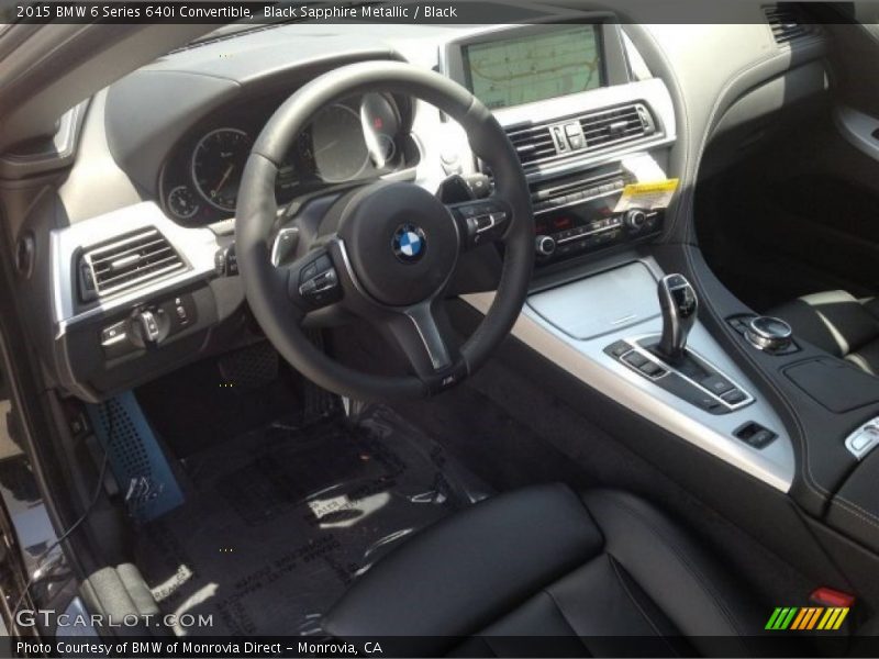 Black Sapphire Metallic / Black 2015 BMW 6 Series 640i Convertible