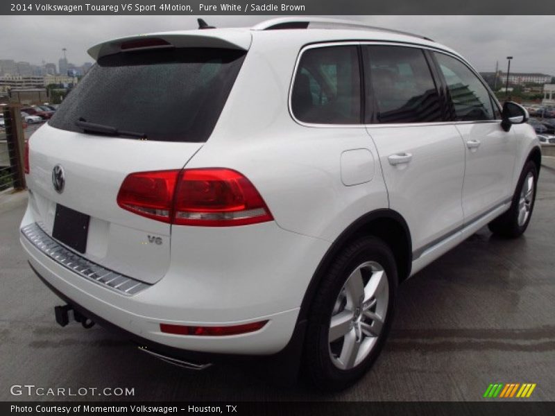 Pure White / Saddle Brown 2014 Volkswagen Touareg V6 Sport 4Motion
