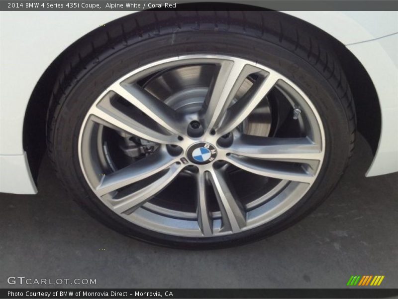 Alpine White / Coral Red 2014 BMW 4 Series 435i Coupe