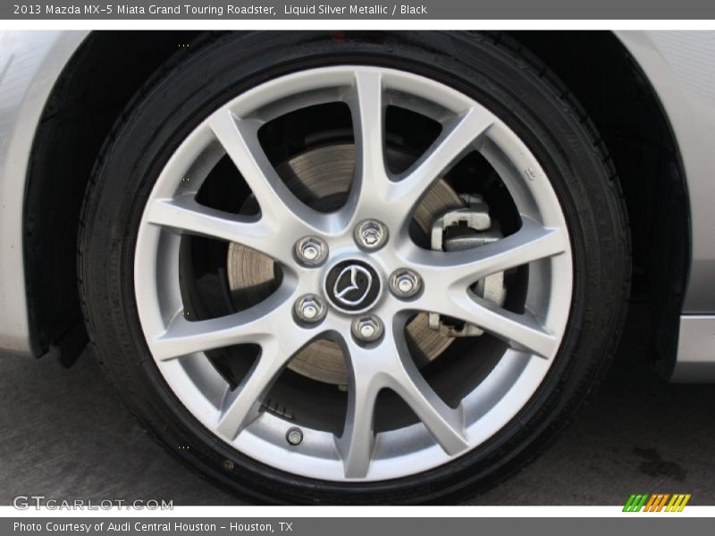 Liquid Silver Metallic / Black 2013 Mazda MX-5 Miata Grand Touring Roadster
