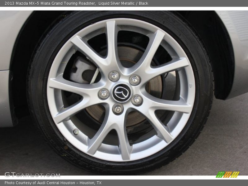 Liquid Silver Metallic / Black 2013 Mazda MX-5 Miata Grand Touring Roadster