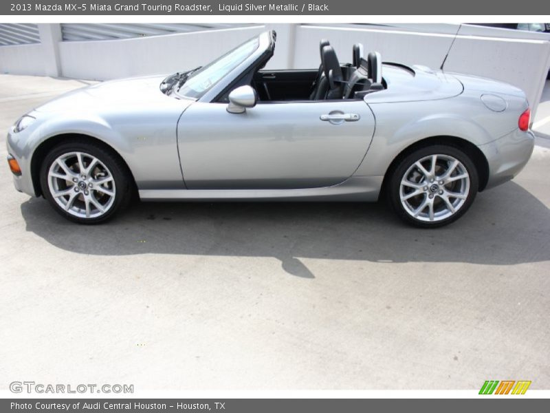 Liquid Silver Metallic / Black 2013 Mazda MX-5 Miata Grand Touring Roadster