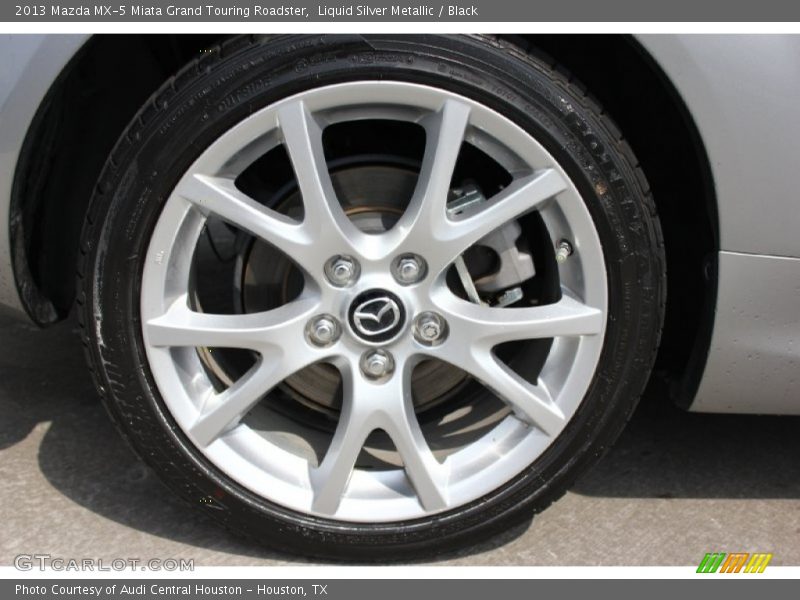 Liquid Silver Metallic / Black 2013 Mazda MX-5 Miata Grand Touring Roadster