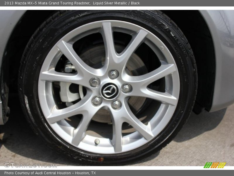 Liquid Silver Metallic / Black 2013 Mazda MX-5 Miata Grand Touring Roadster