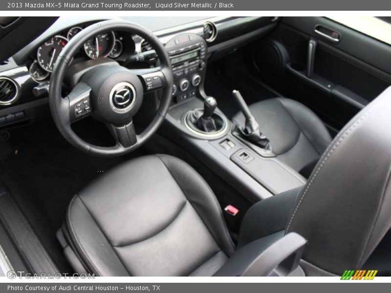 Liquid Silver Metallic / Black 2013 Mazda MX-5 Miata Grand Touring Roadster
