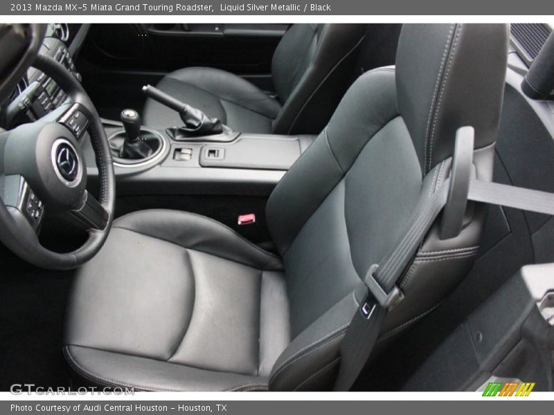 Liquid Silver Metallic / Black 2013 Mazda MX-5 Miata Grand Touring Roadster