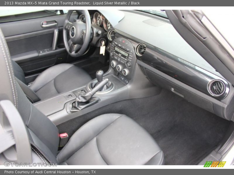 Liquid Silver Metallic / Black 2013 Mazda MX-5 Miata Grand Touring Roadster