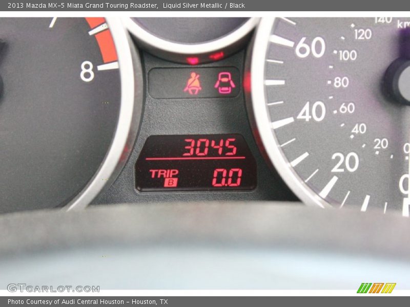 Liquid Silver Metallic / Black 2013 Mazda MX-5 Miata Grand Touring Roadster
