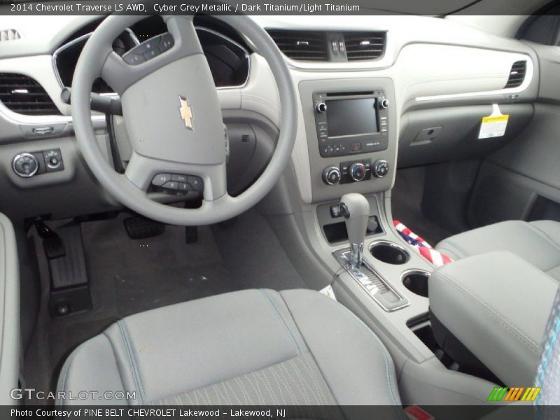 Cyber Grey Metallic / Dark Titanium/Light Titanium 2014 Chevrolet Traverse LS AWD