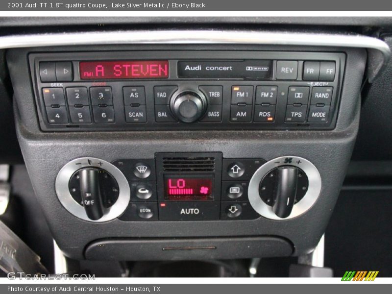 Controls of 2001 TT 1.8T quattro Coupe