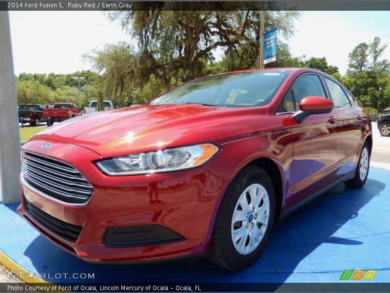 Ruby Red / Earth Gray 2014 Ford Fusion S
