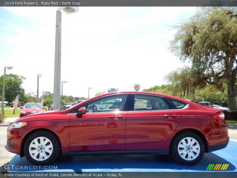 Ruby Red / Earth Gray 2014 Ford Fusion S