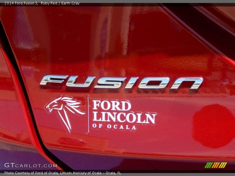 Ruby Red / Earth Gray 2014 Ford Fusion S