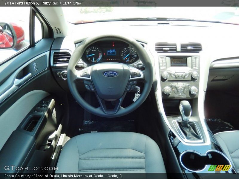 Ruby Red / Earth Gray 2014 Ford Fusion S