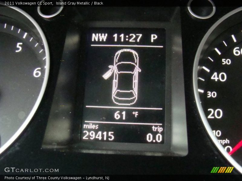 Island Gray Metallic / Black 2011 Volkswagen CC Sport