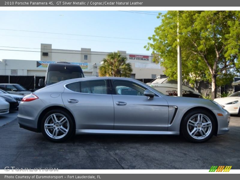 GT Silver Metallic / Cognac/Cedar Natural Leather 2010 Porsche Panamera 4S