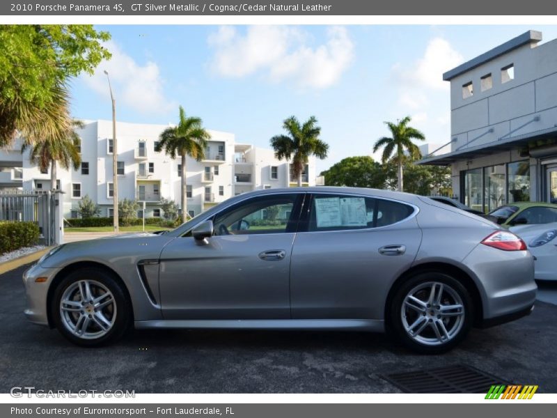 GT Silver Metallic / Cognac/Cedar Natural Leather 2010 Porsche Panamera 4S