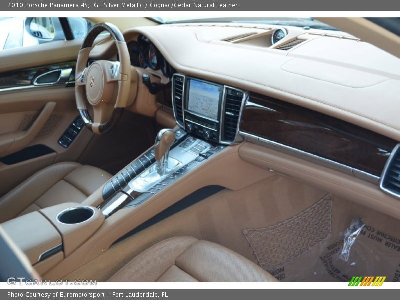 GT Silver Metallic / Cognac/Cedar Natural Leather 2010 Porsche Panamera 4S