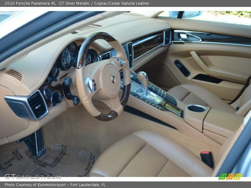 GT Silver Metallic / Cognac/Cedar Natural Leather 2010 Porsche Panamera 4S