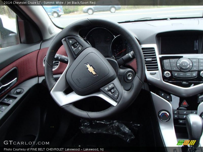 Summit White / Jet Black/Sport Red 2014 Chevrolet Cruze LT