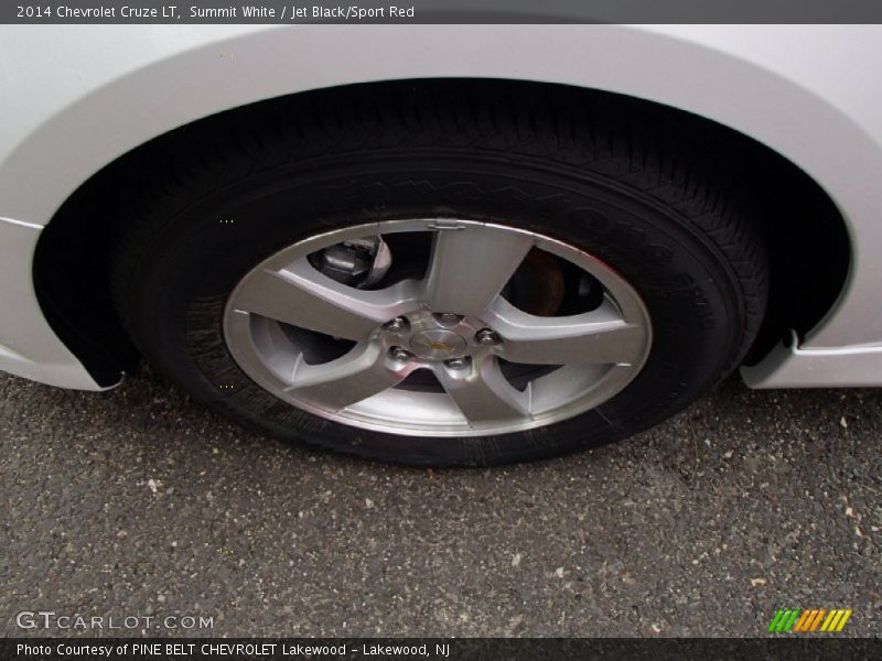 Summit White / Jet Black/Sport Red 2014 Chevrolet Cruze LT