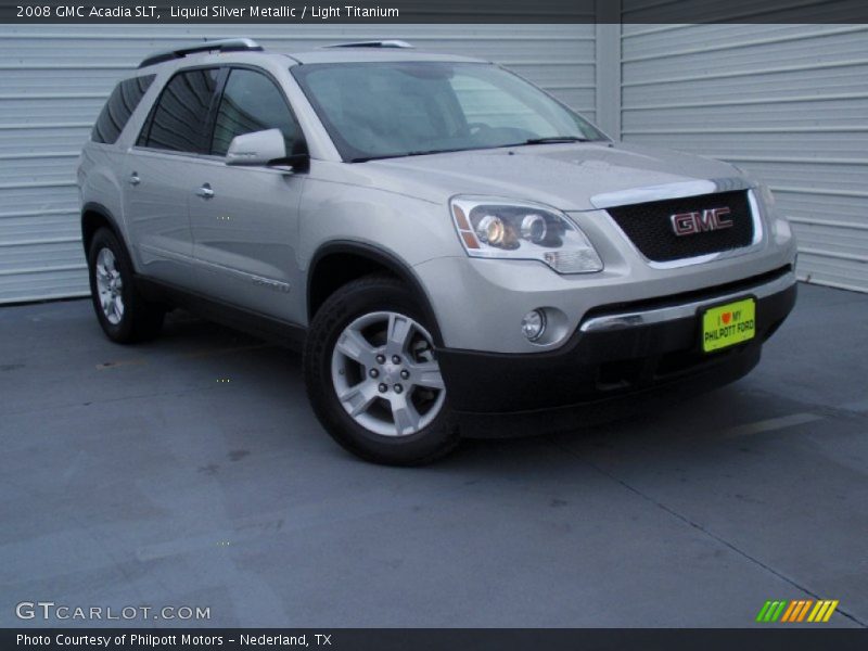 Liquid Silver Metallic / Light Titanium 2008 GMC Acadia SLT