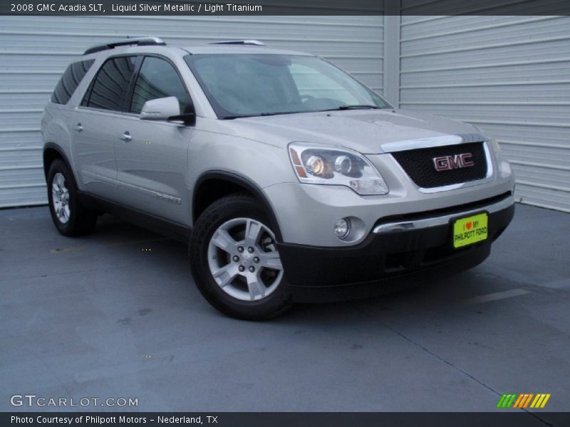Liquid Silver Metallic / Light Titanium 2008 GMC Acadia SLT