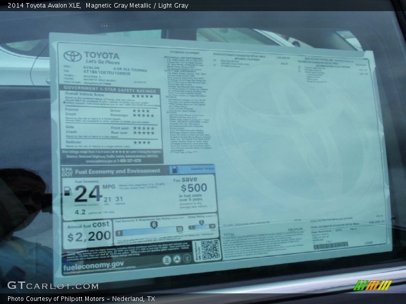 Magnetic Gray Metallic / Light Gray 2014 Toyota Avalon XLE