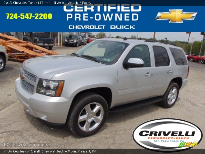 Silver Ice Metallic / Ebony 2013 Chevrolet Tahoe LTZ 4x4