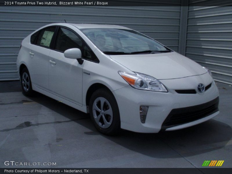 Blizzard White Pearl / Bisque 2014 Toyota Prius Two Hybrid