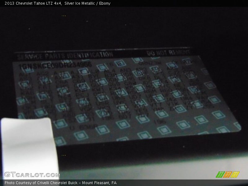 Silver Ice Metallic / Ebony 2013 Chevrolet Tahoe LTZ 4x4