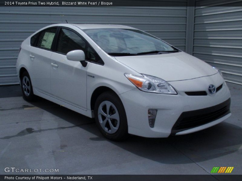 Blizzard White Pearl / Bisque 2014 Toyota Prius Two Hybrid