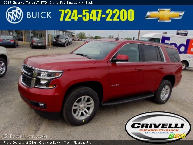 Crystal Red Tintcoat / Jet Black 2015 Chevrolet Tahoe LT 4WD