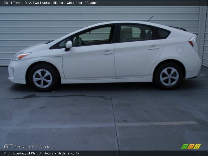 Blizzard White Pearl / Bisque 2014 Toyota Prius Two Hybrid