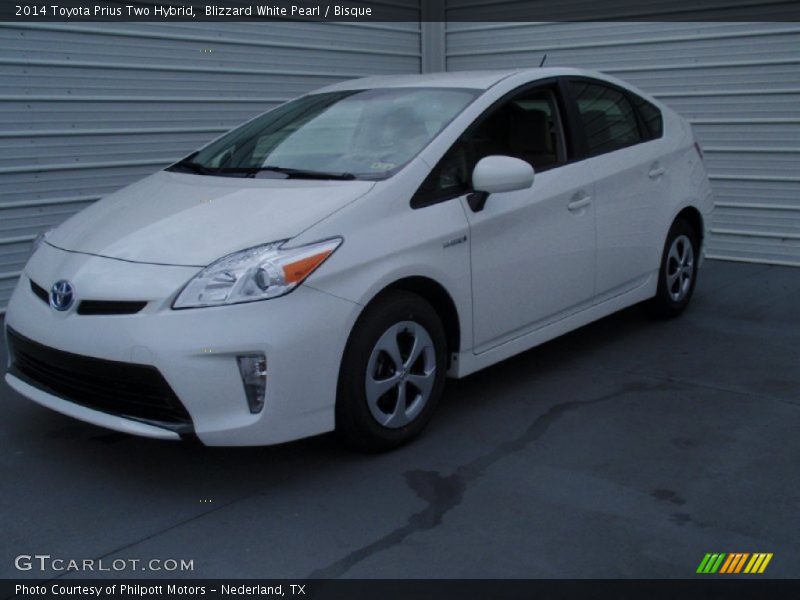 Blizzard White Pearl / Bisque 2014 Toyota Prius Two Hybrid