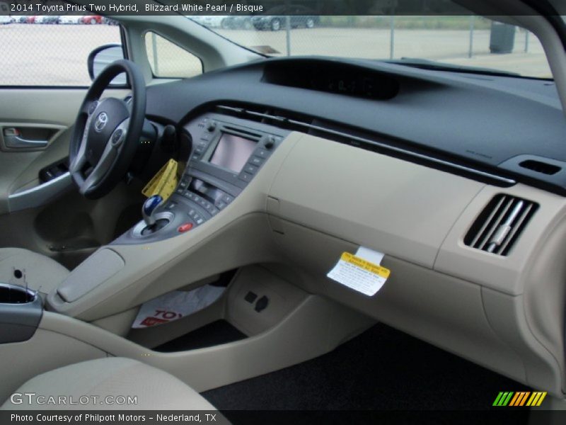 Blizzard White Pearl / Bisque 2014 Toyota Prius Two Hybrid