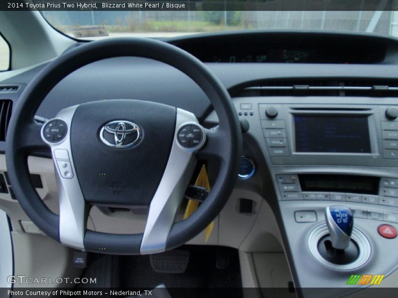 Blizzard White Pearl / Bisque 2014 Toyota Prius Two Hybrid