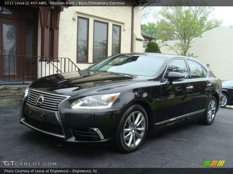 Obsidian Black / Black/Shimamoku Espresso 2013 Lexus LS 460 AWD