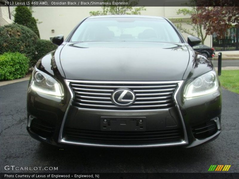 Obsidian Black / Black/Shimamoku Espresso 2013 Lexus LS 460 AWD