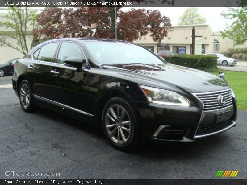 Obsidian Black / Black/Shimamoku Espresso 2013 Lexus LS 460 AWD