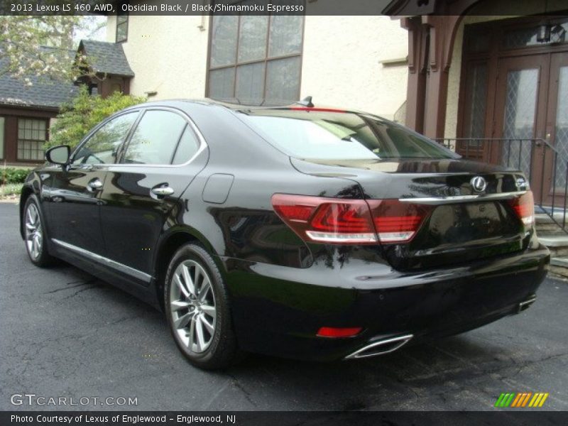 Obsidian Black / Black/Shimamoku Espresso 2013 Lexus LS 460 AWD